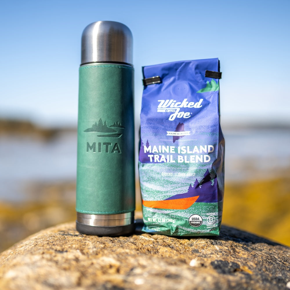 Insulated Thermos x Maine Island Trail Blend Coffee Combo