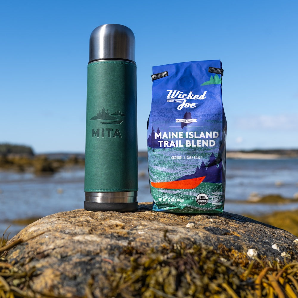 Insulated Thermos x Maine Island Trail Blend Coffee Combo